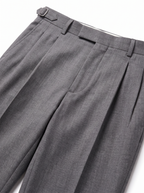 Pleat and centre crease close up detail