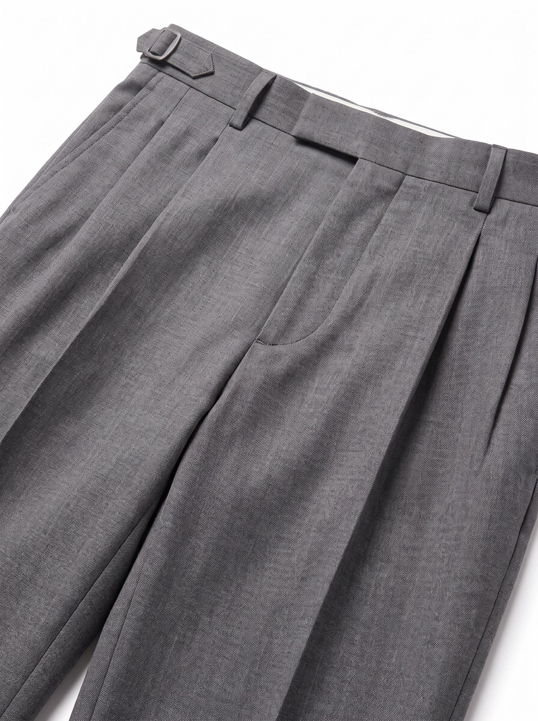 Pleat and centre crease close up detail