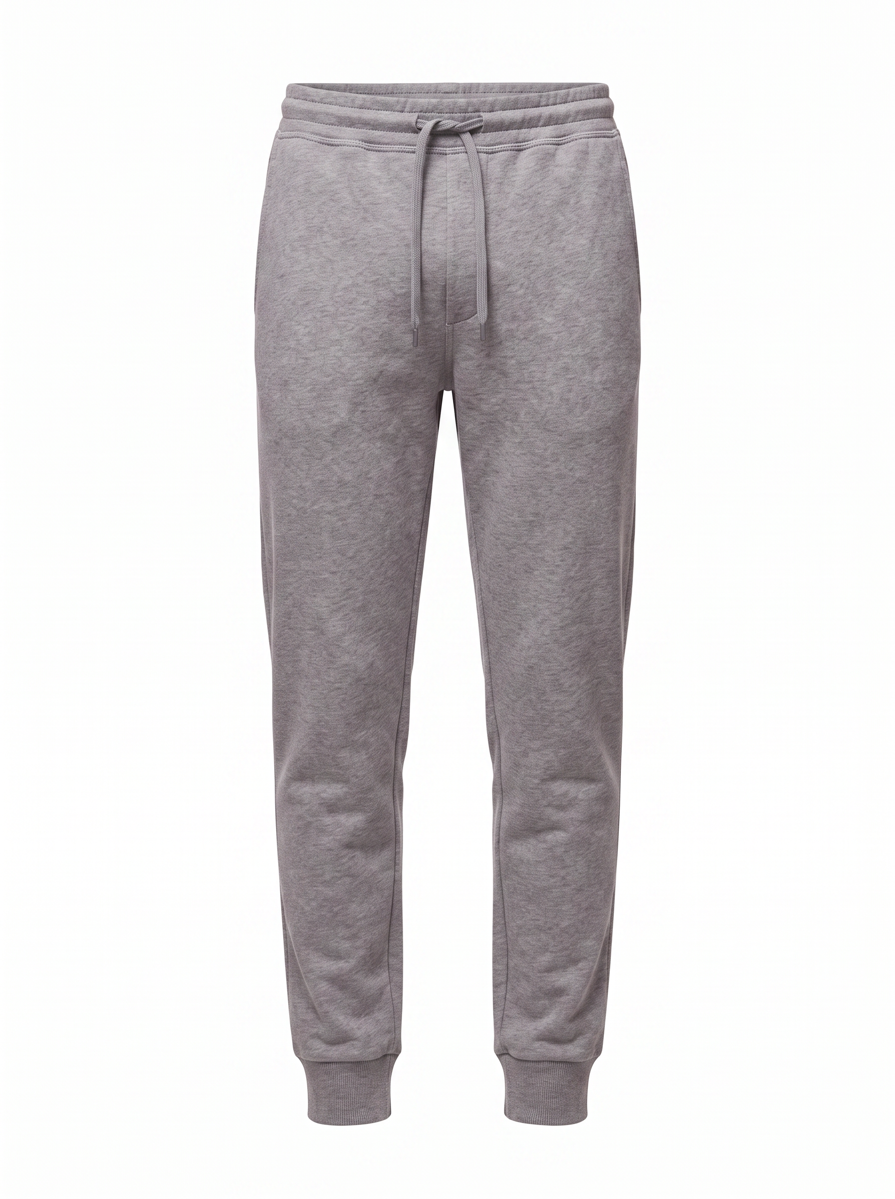 Grey sweatpants product shot on white background