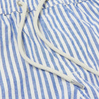 Men's light blue linen shorts back view