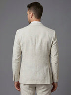 Men's linen suit set, tailored detail view