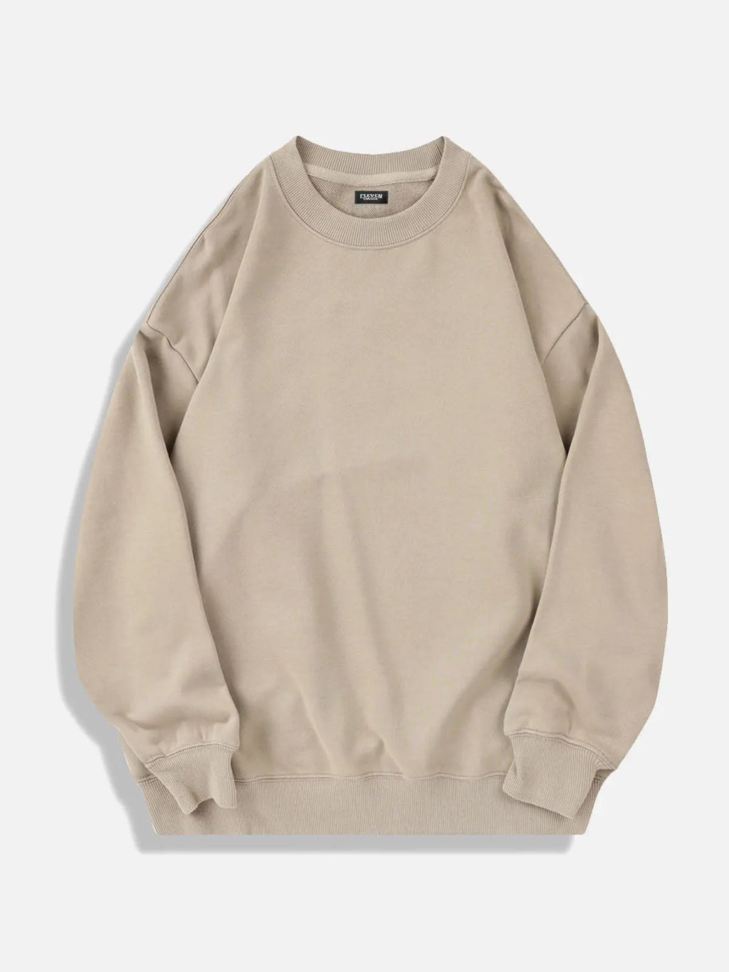 Men's oversized hoodie in beige, front view
