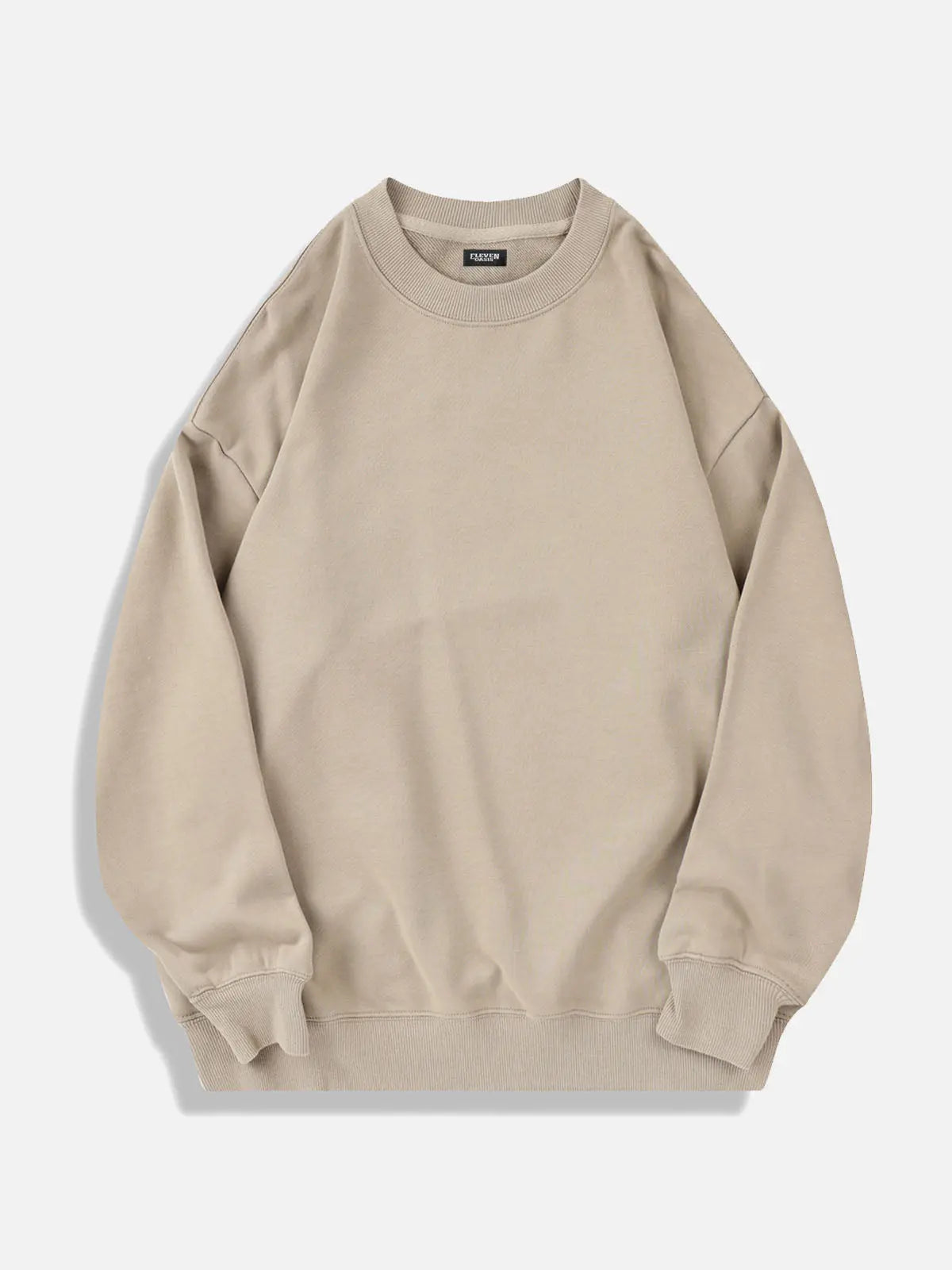 Men's oversized hoodie in beige, front view