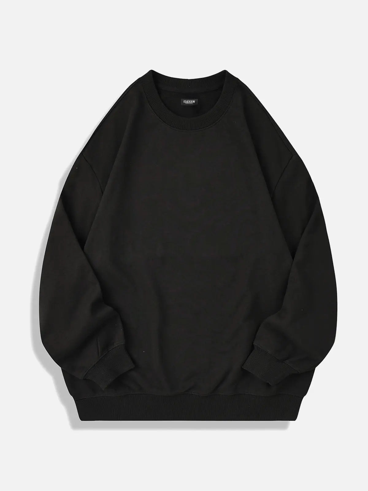 Men's oversized hoodie in black, full length view