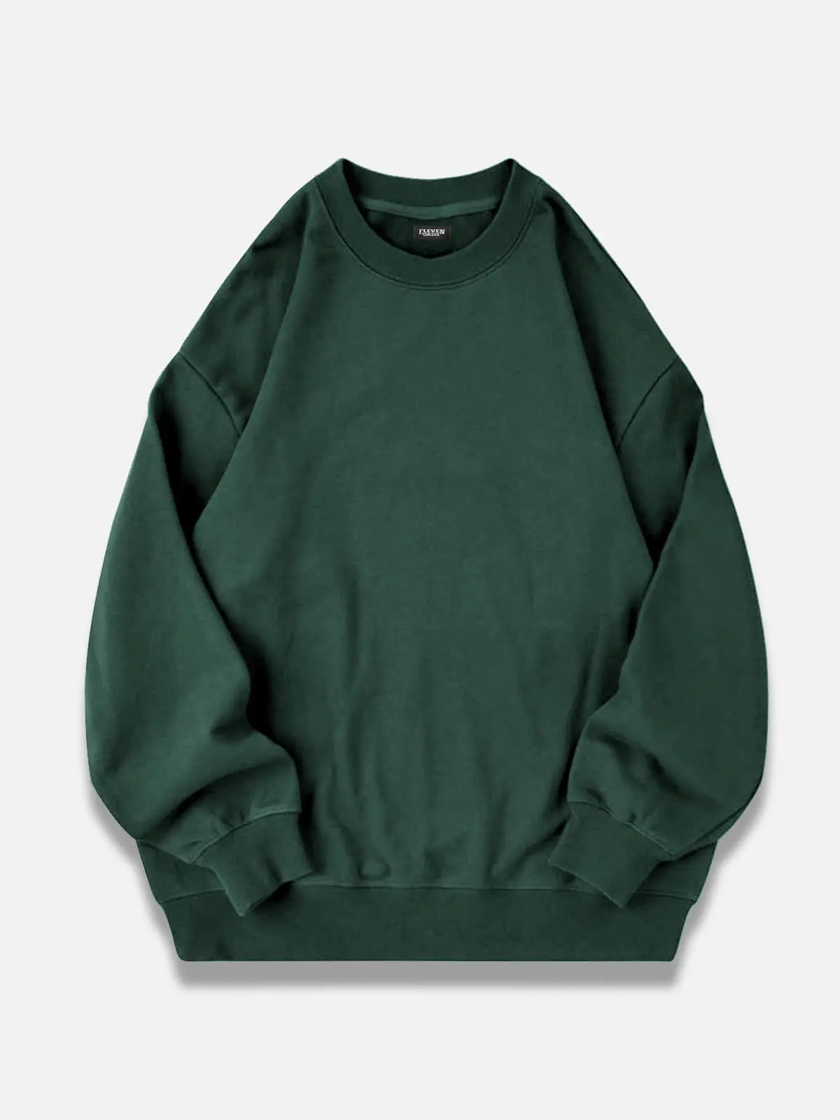 Men's oversized hoodie in green, layered view