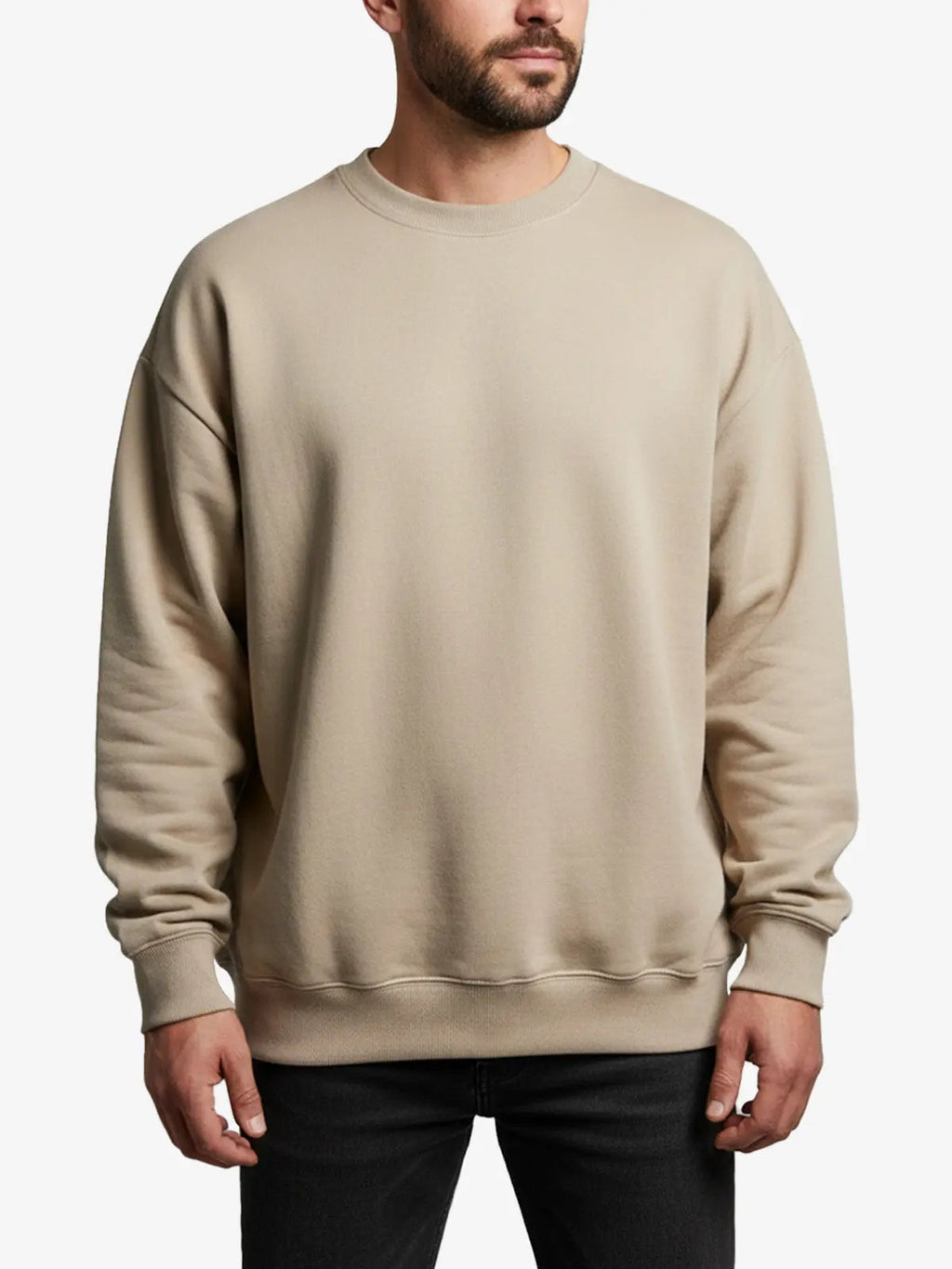 Men's oversized pullover hoodie, side view