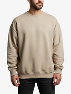 Men's oversized pullover hoodie, side view