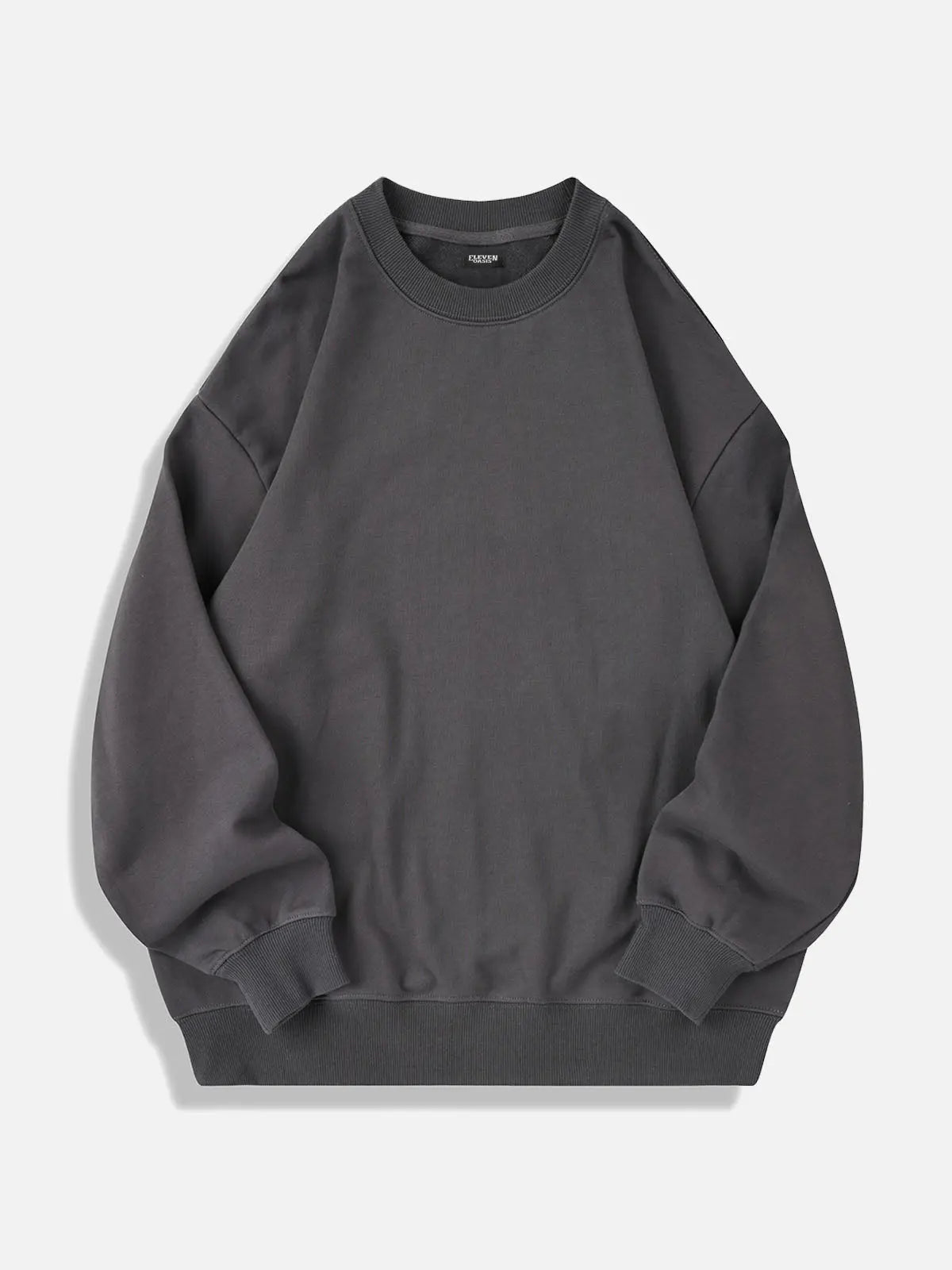 Men's oversized hoodie in gray, fabric texture close up