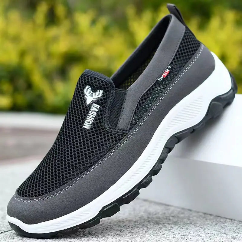 Men's knit slip-on sneaker, side view