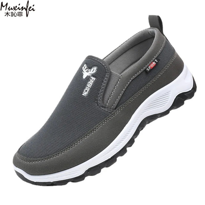 Men's knit slip-on sneaker, back view