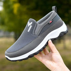 Men's knit slip-on sneaker, worn on foot
