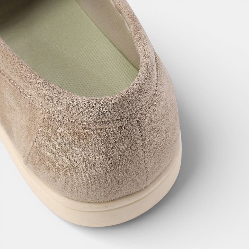 Men's suede slip-on loafers, side profile