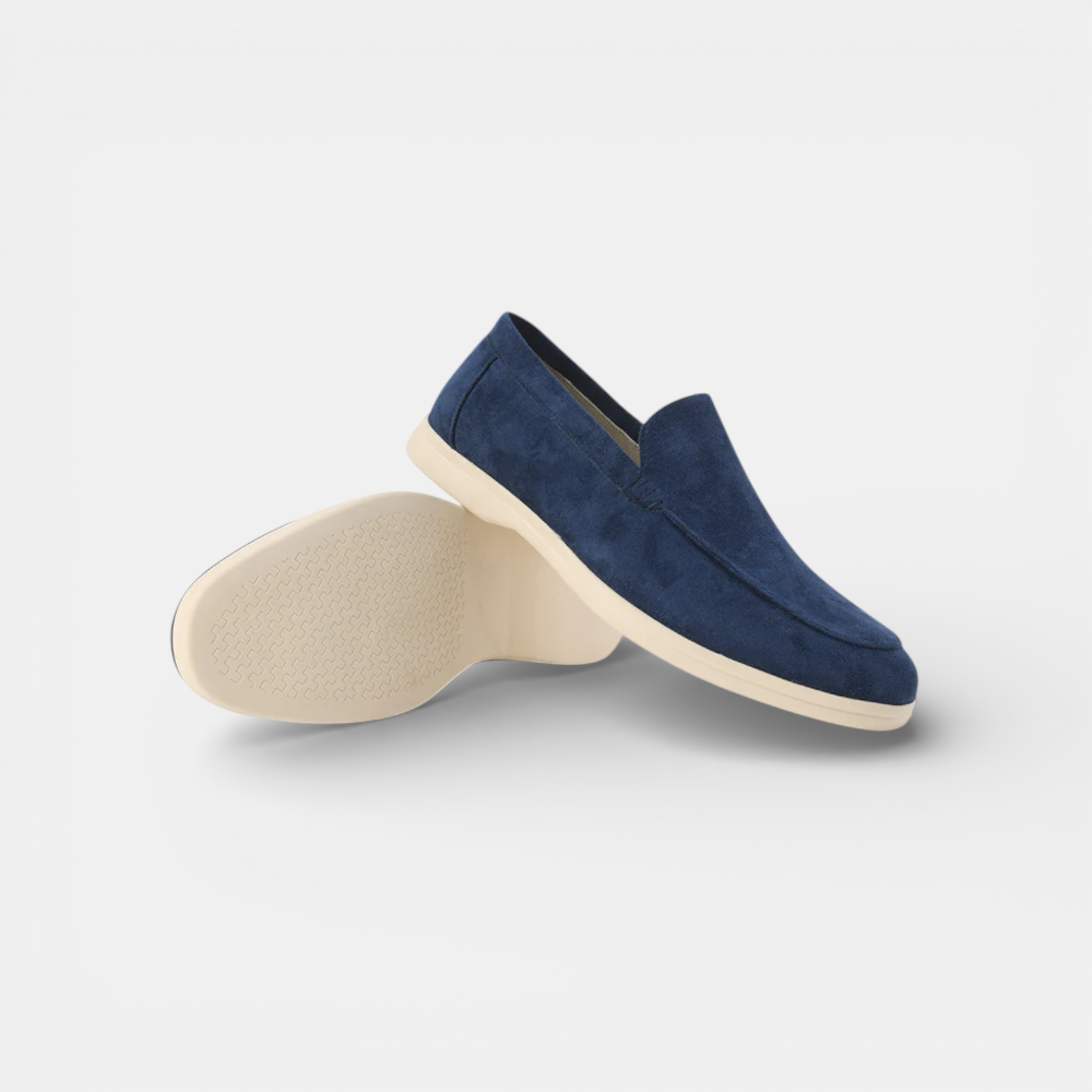 Men's suede slip-on loafers in Blue