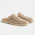 Men's suede slip-on mules in beige