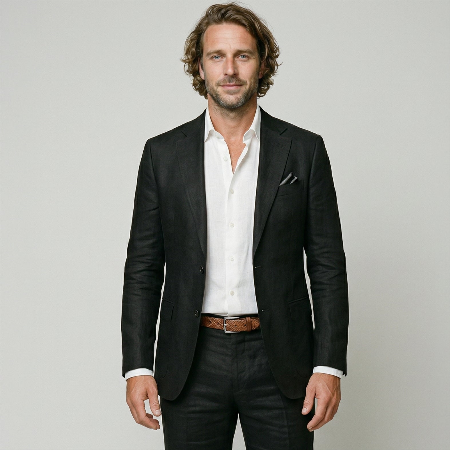 Men's tailored blazer jacket in black