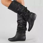 Mid-calf cowgirl boot, pair front view