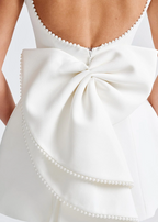 Close-up of pearl-style beading detail