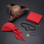 Close-up of the pirate sash and coin necklace