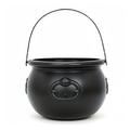 Plastic witch cauldron 19cm on a white background