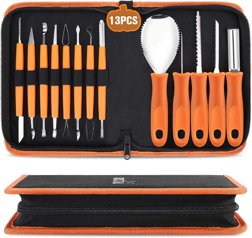 13-piece stainless steel pumpkin carving kit, standard set