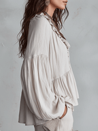 Ruffle blouse back view