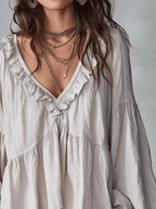 Ruffle blouse styled view