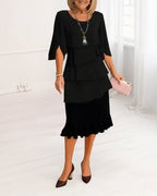 Ruffle trim dress, second view