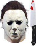 White latex full-head horror mask colour option
