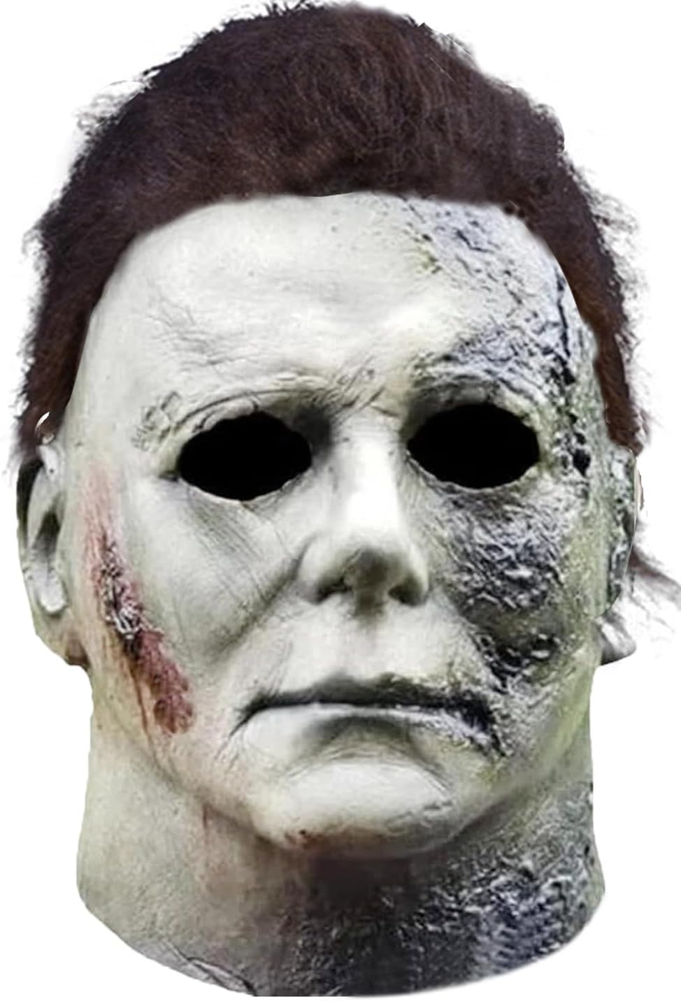 Grey-black latex full-head horror mask colour option