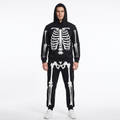 Black skeleton print hoodie and joggers set