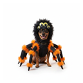 Plush spider dog costume on a white background