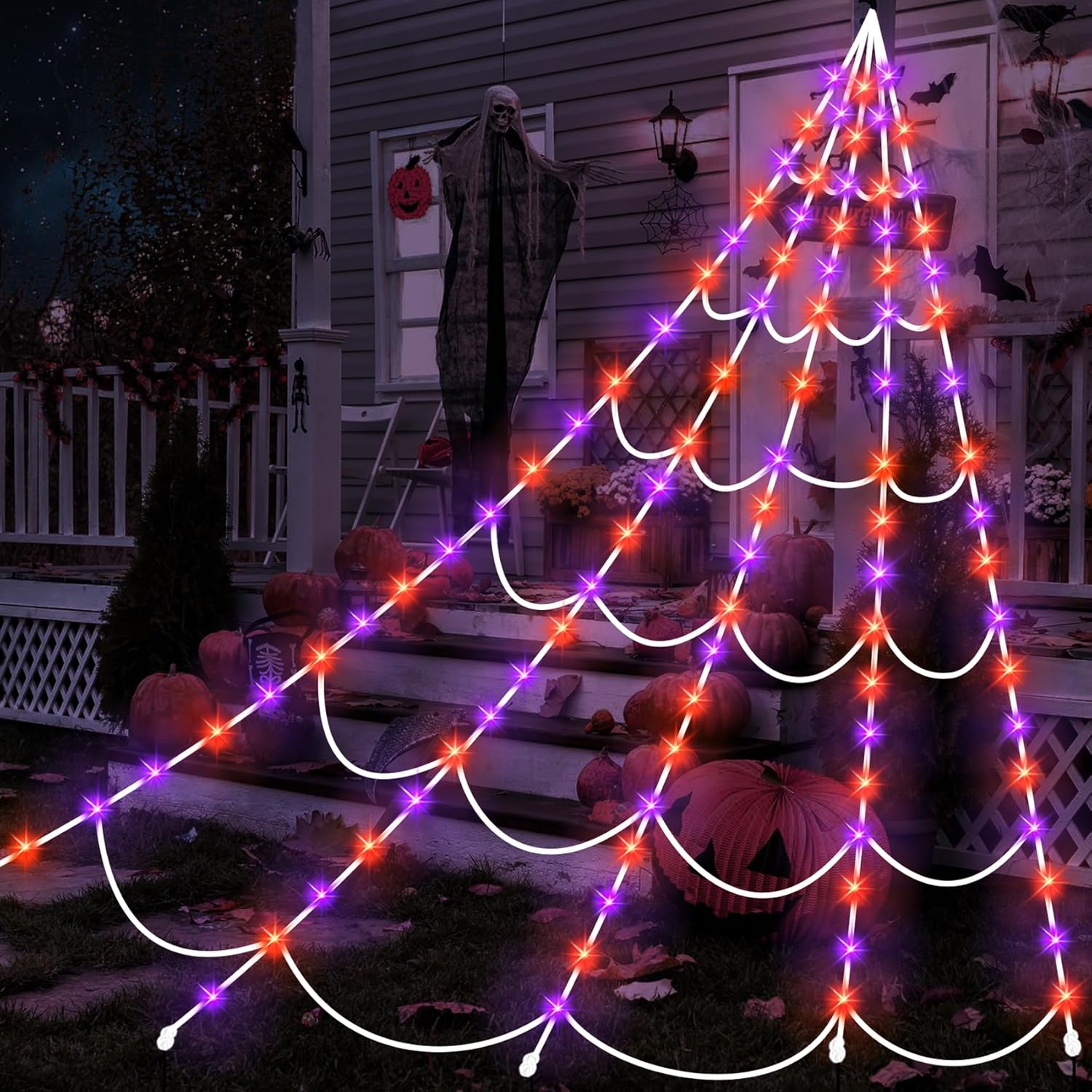 Purple and orange 150 LED 16.4 ft option