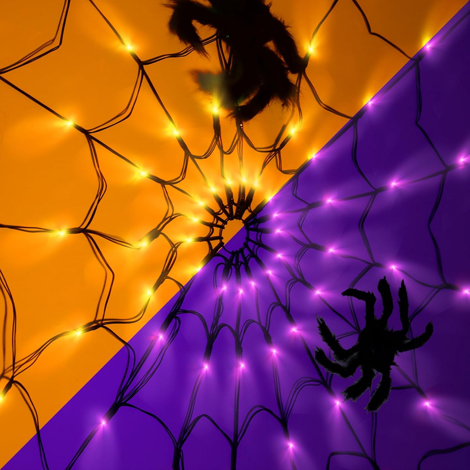 Two-set bundle with both the purple and orange spider webs