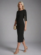 Split sleeve midi dress, second view