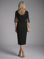 Split sleeve midi dress, third view