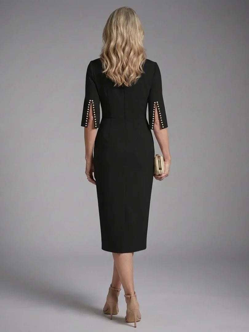 Split sleeve midi dress, third view