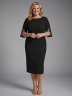 Split sleeve midi dress, sleeve detail