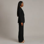Tailored women's suit set, side view