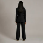 Tailored women's suit set, back view
