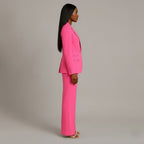 Tailored women's suit set, blazer lapel detail