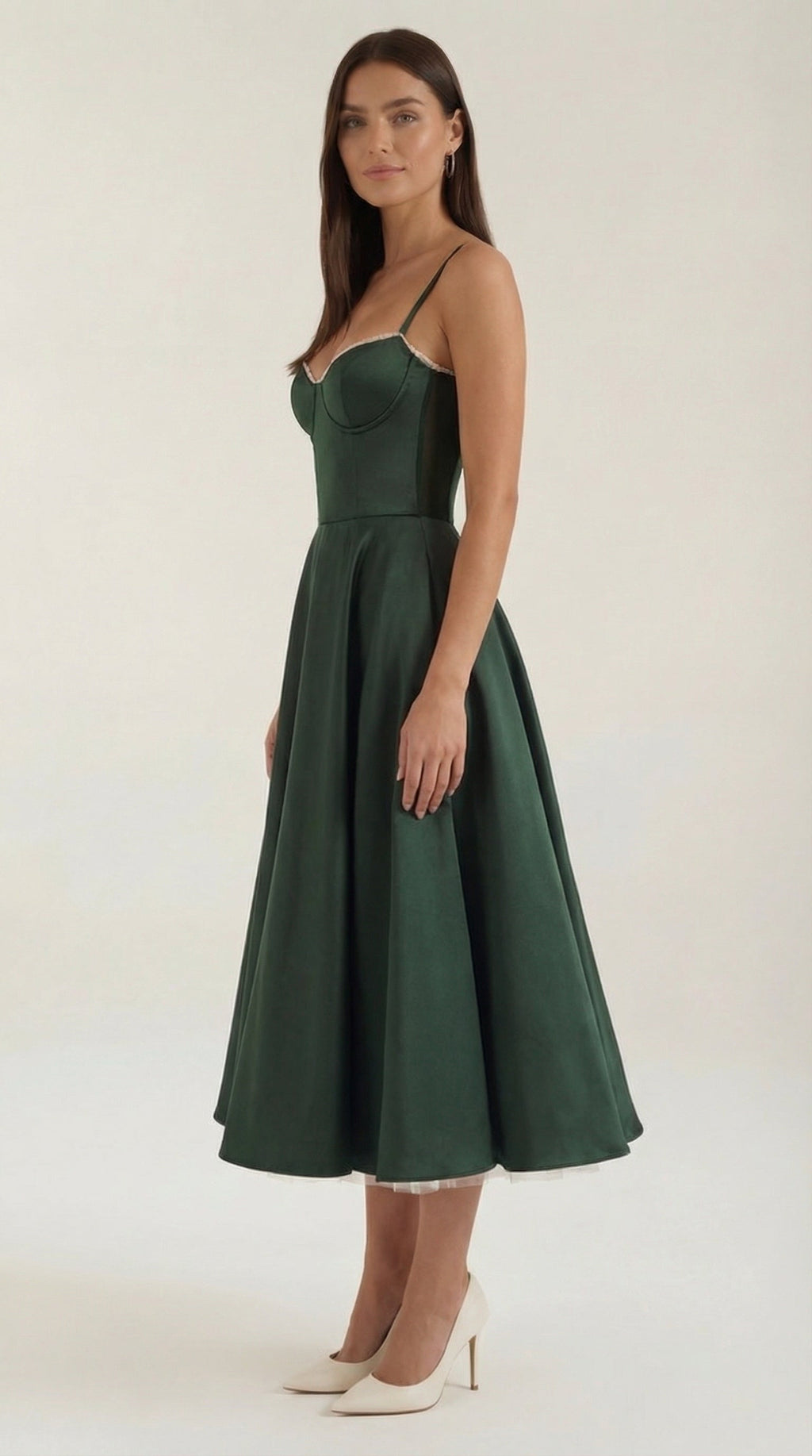 Tulle midi dress detail view