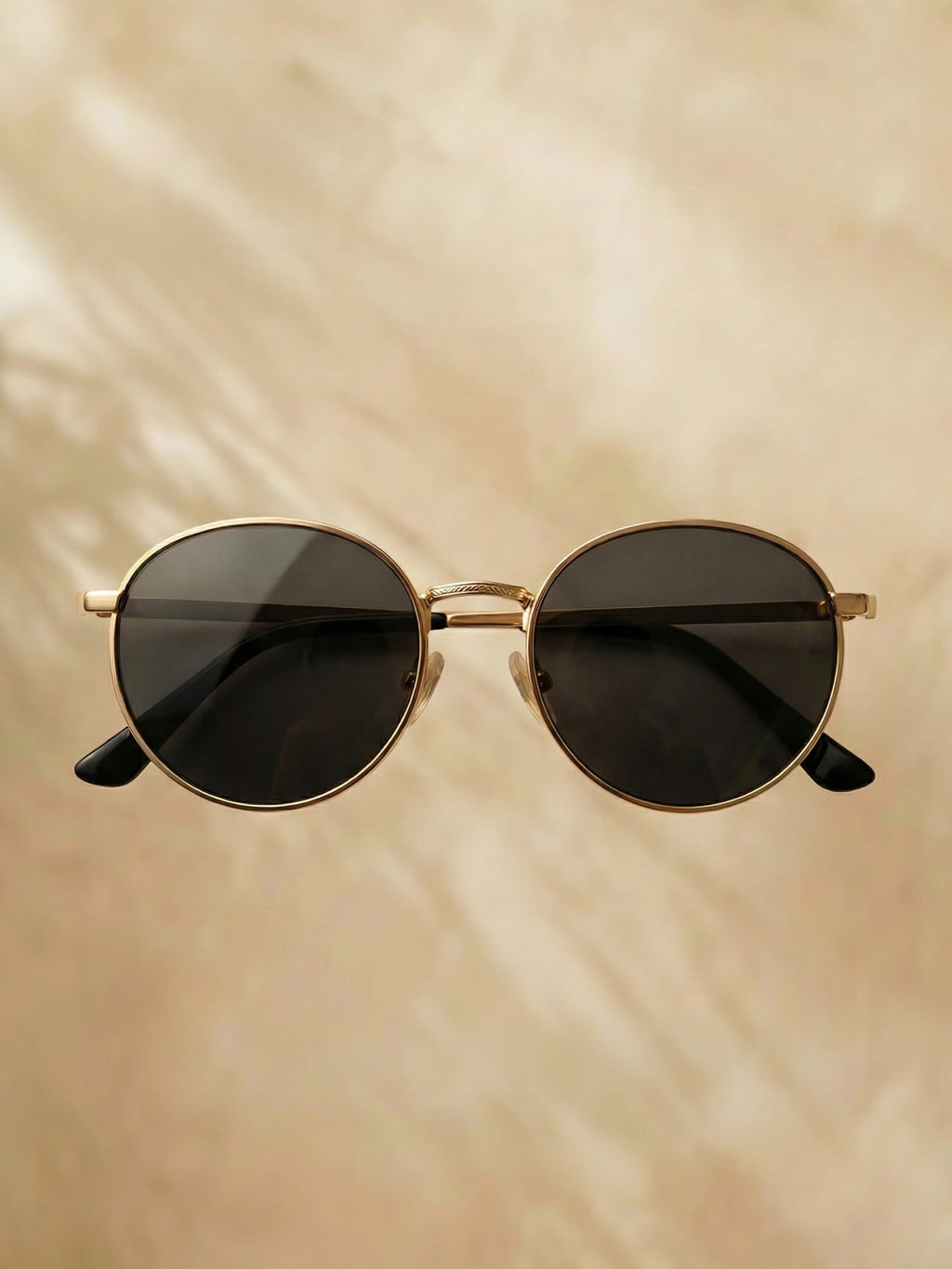 Round lens sunglasses worn, front view