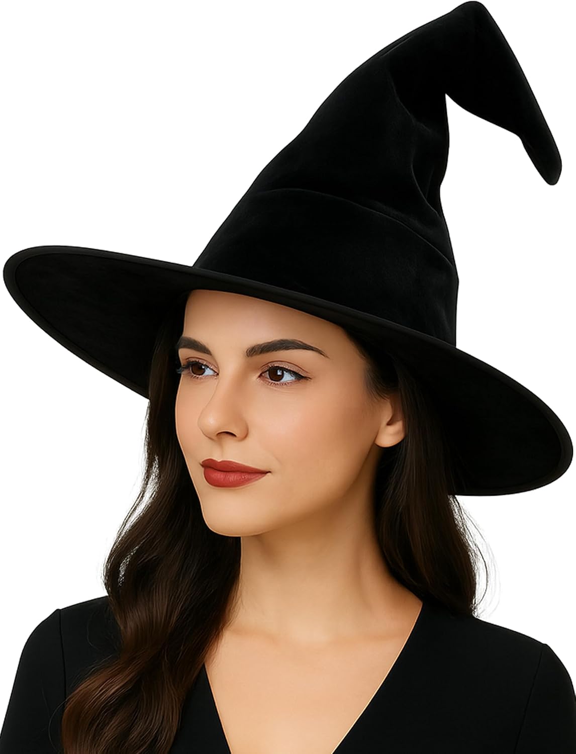 Vintage witch hat in black