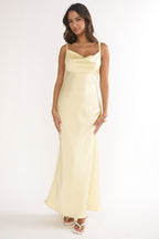 Back view of the white maxi dress