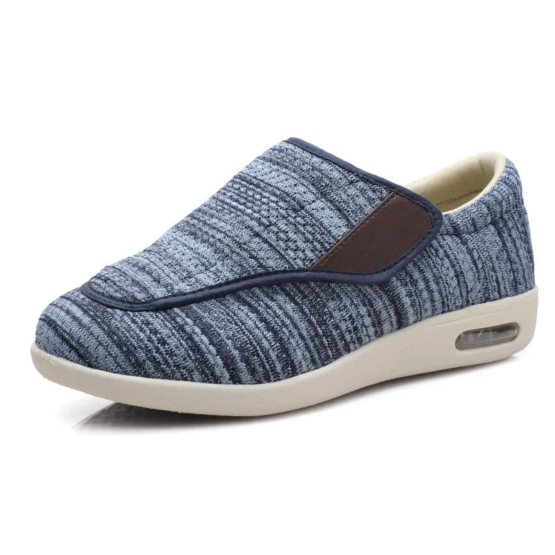 Wide fit walking shoe, angled view