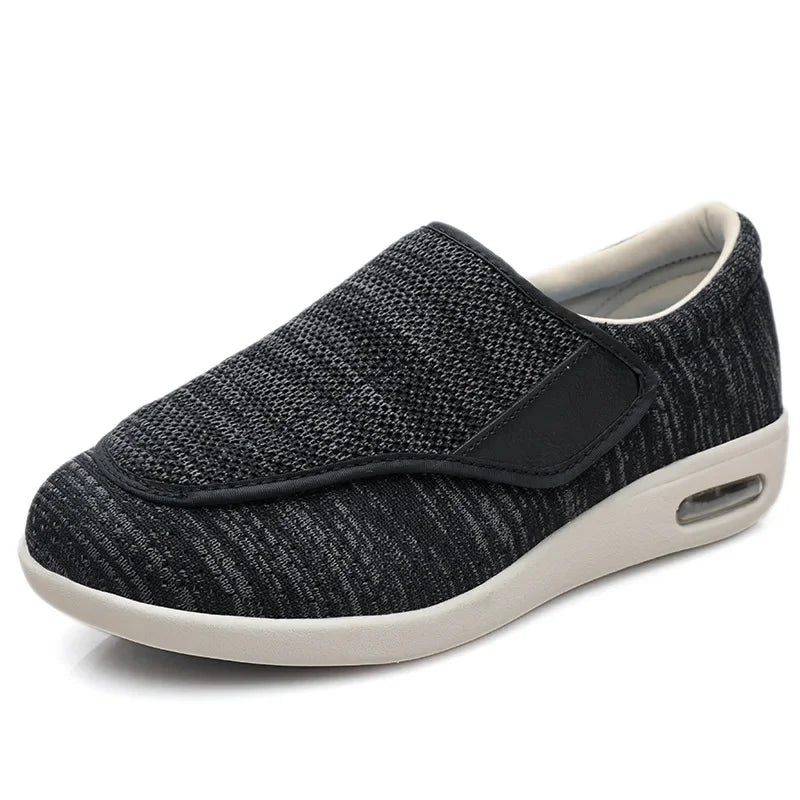 Wide fit walking shoe, back view