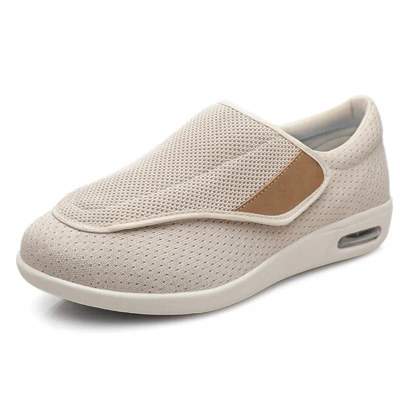 Wide fit walking shoe, top view