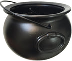 Black witch cauldron bucket with carry handle
