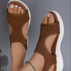 Women's mesh sandal in Caramel