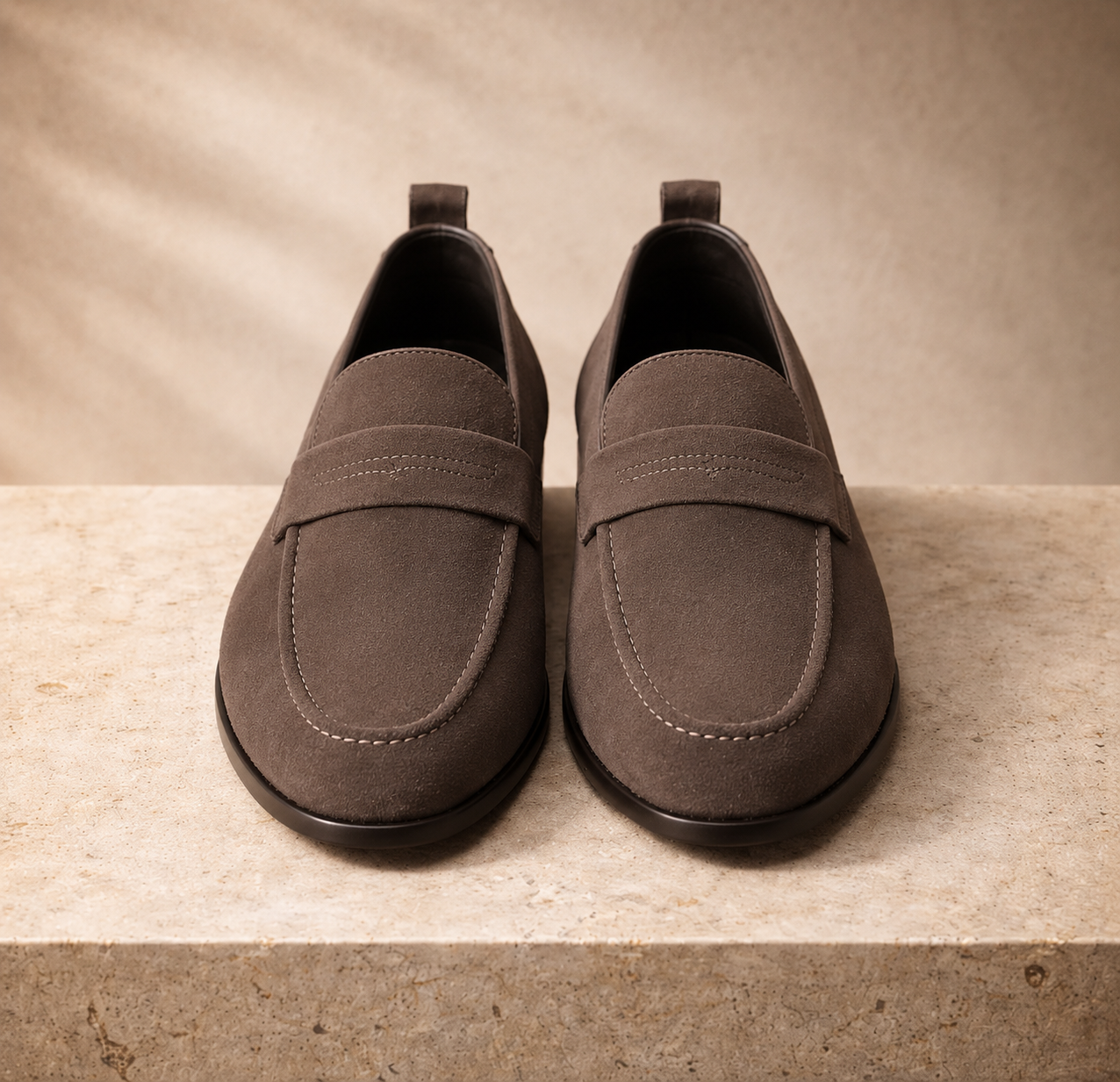 Penny loafers, top view